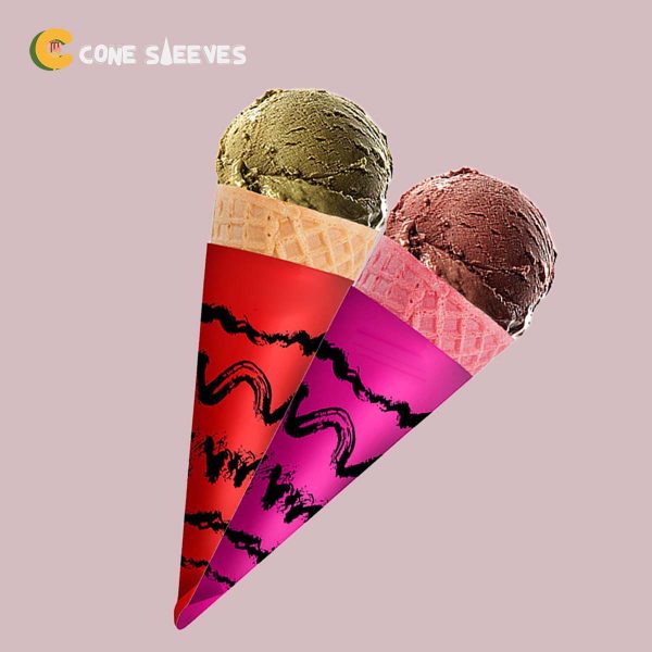 Abstract Design Ice Cream Cone Sleeves