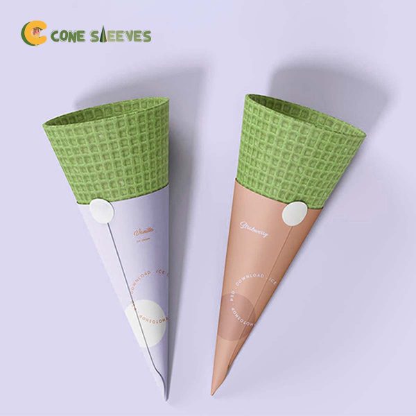 Rolled Ice Cream Cone Sleeves