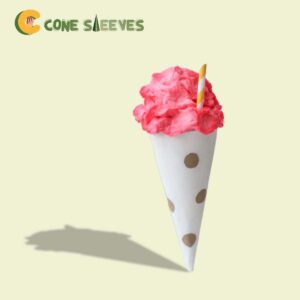 Polka designs ice cream cone sleeves
