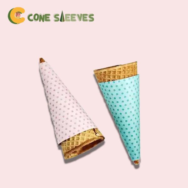 Polka designs ice cream cone sleeves wholesale