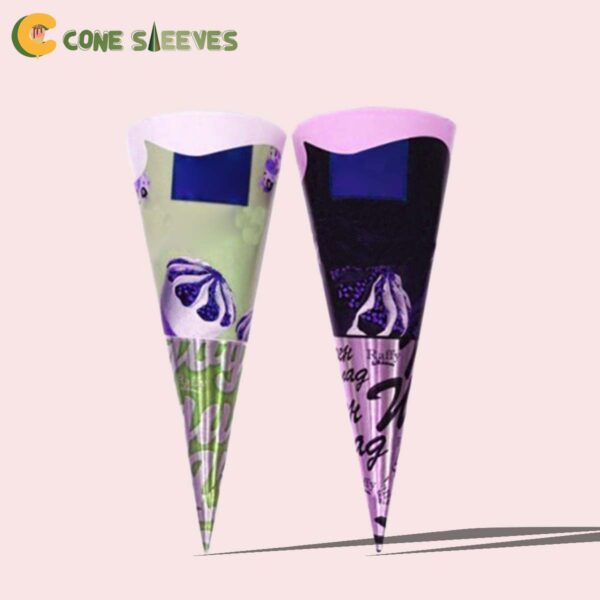 custom printed 2 color cone sleeves