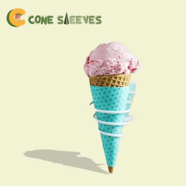 custom printed Polka designs ice cream cone sleeves