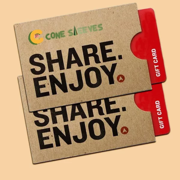 Custom Printed Gift Card Sleeves