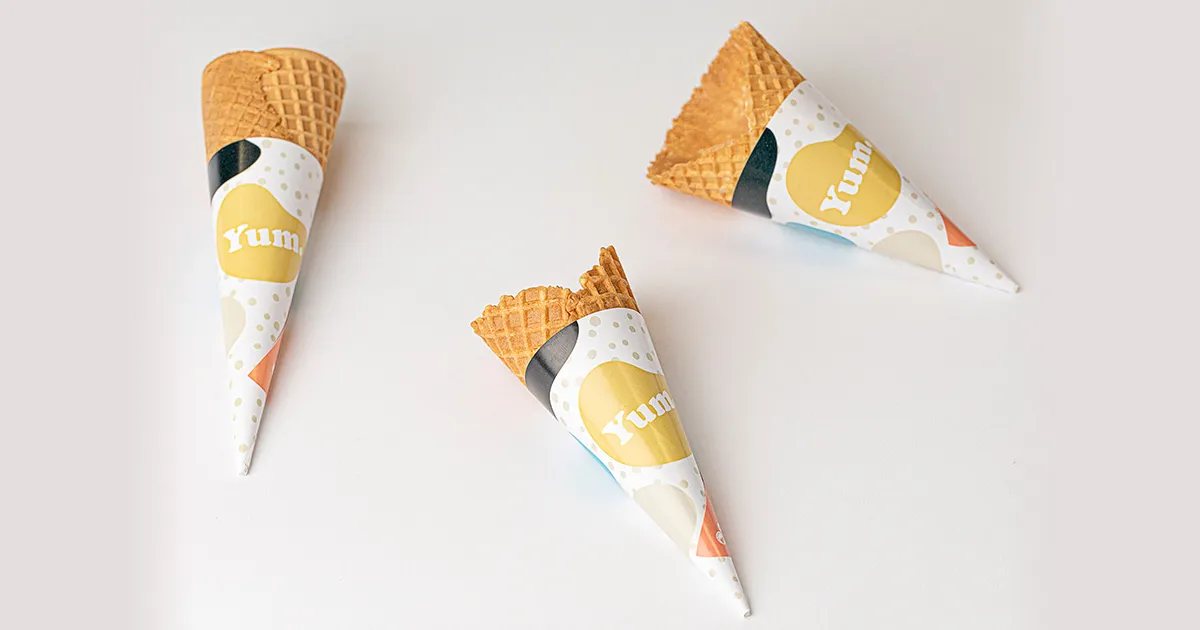 Say Goodbye to Sticky Fingers with Innovative Ice Cream Cone Sleeves