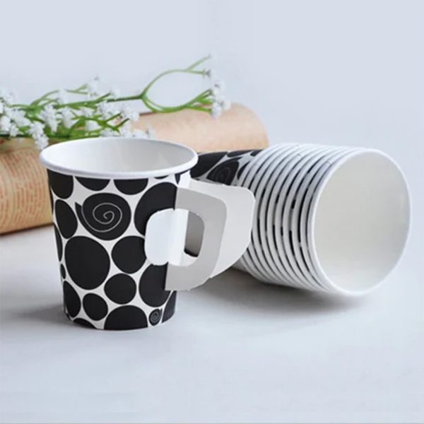Custom Paper tea cups with handles