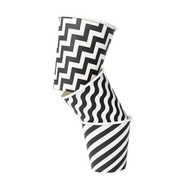 Black paper cups