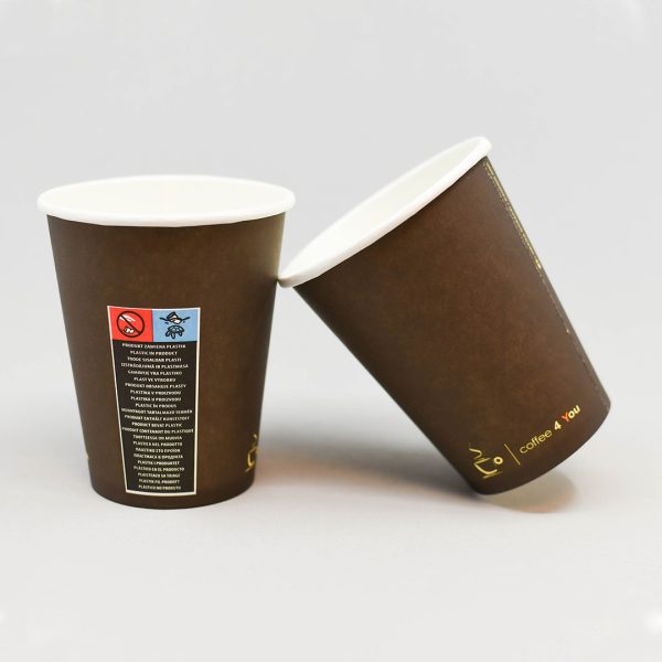 Brown paper cups packaging