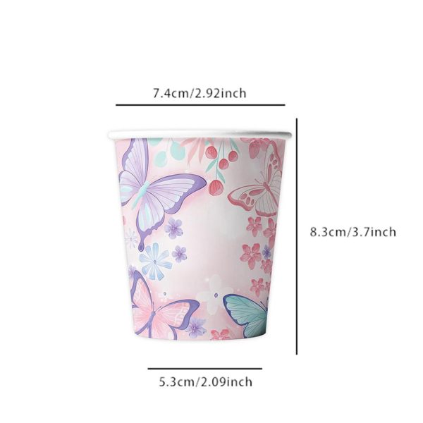 Custom Butterfly paper cups packaging