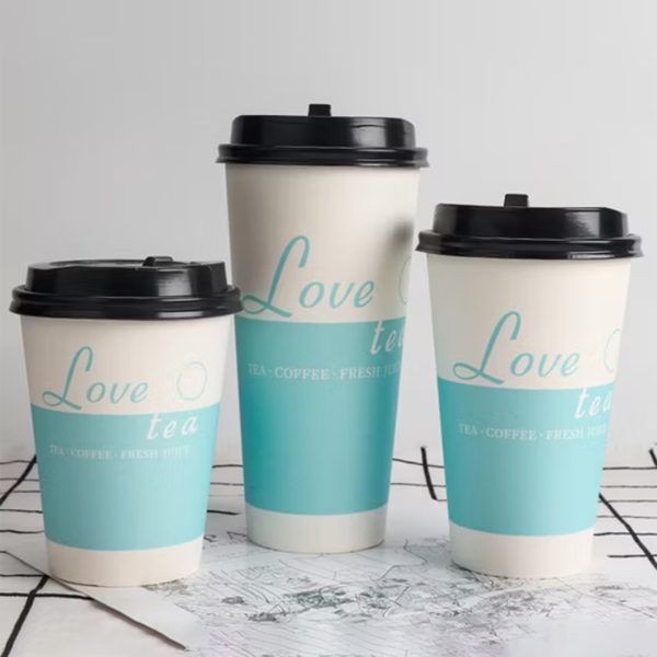 Disposable hot cups packaging