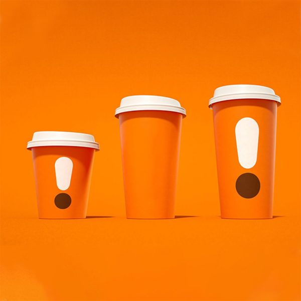 Kraft coffee cups