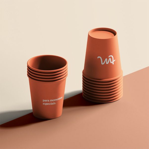 Kraft coffee cups packaging