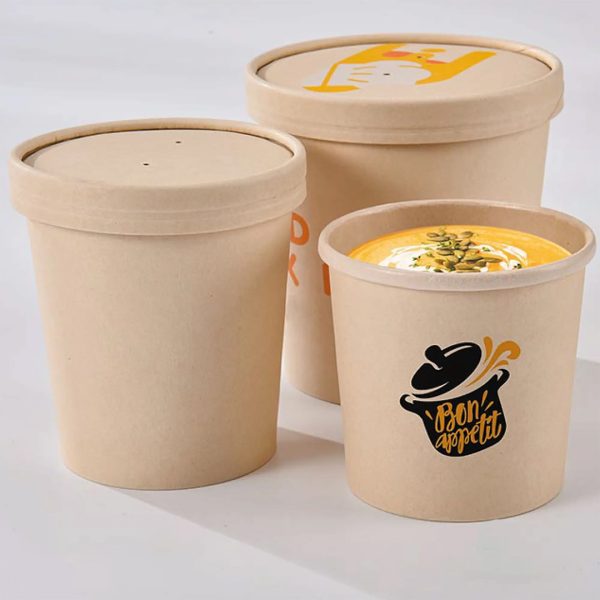 Soup paper cups packaging