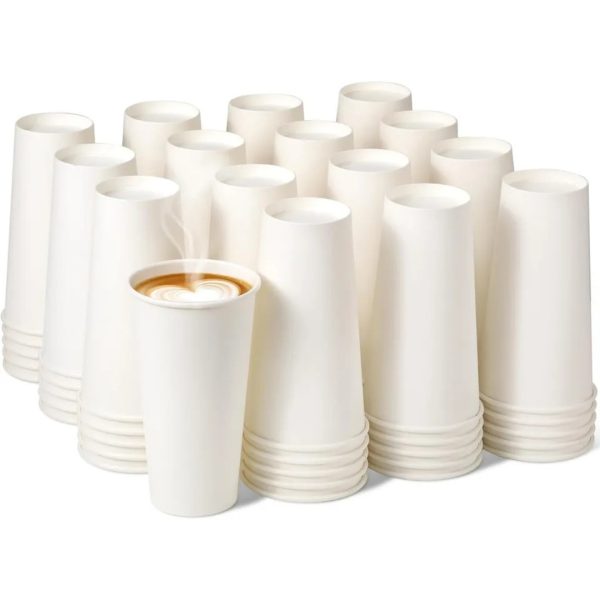 White paper cups